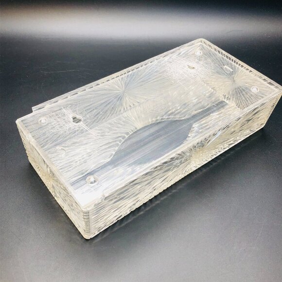 50s Celebrity NY Acrylic Tissue Box Cover Vanity or Wall Mount Hollywood Regency - Picture 5 of 15